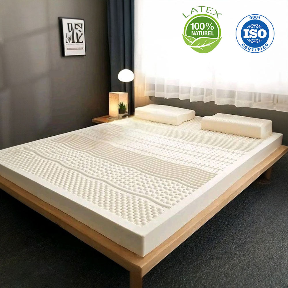 Matelas en Latex Naturel 100 % Bio Haut de Gamme Certifiés ISO 9001